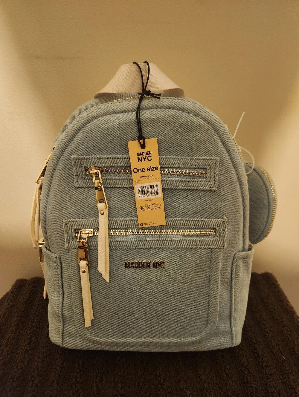 Madden NYC NWT Light Blue Denim Mini Backpack